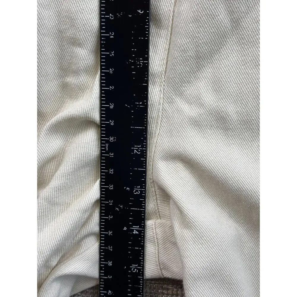 Sandy Liang Jumpsuit Womens Sz 4 White Denim One Piece Coveralls Utility Target